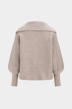 Katja Ribbed Knit Sailor-Collar Sweater by Vera Noir – back view