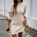 Kavina Warm Dress with Elegant Details – front view