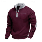 Keith | Quarter-Zip Colour-Block Pullover – front view