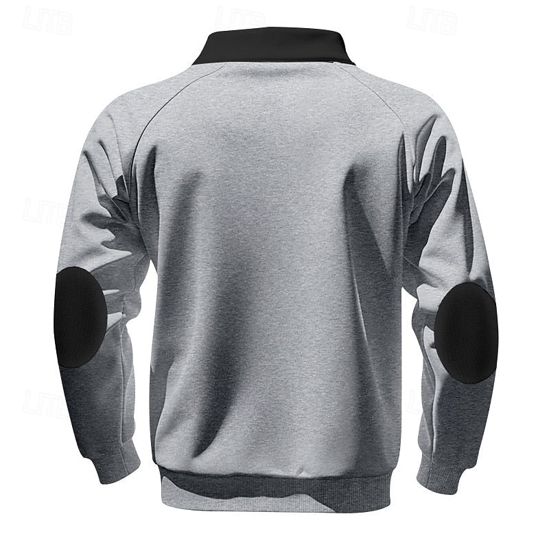 Keith | Quarter-Zip Colour-Block Pullover – back view