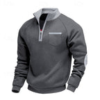 Keith | Quarter-Zip Colour-Block Pullover – front view