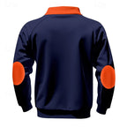 Keith | Quarter-Zip Colour-Block Pullover – back view