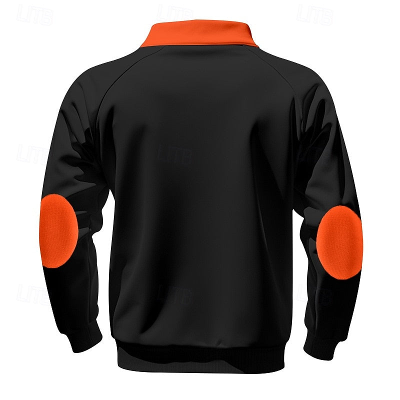 Keith | Quarter-Zip Colour-Block Pullover – back view