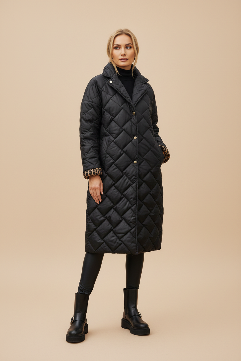 Kendal - Quilted Mid Coat – front view