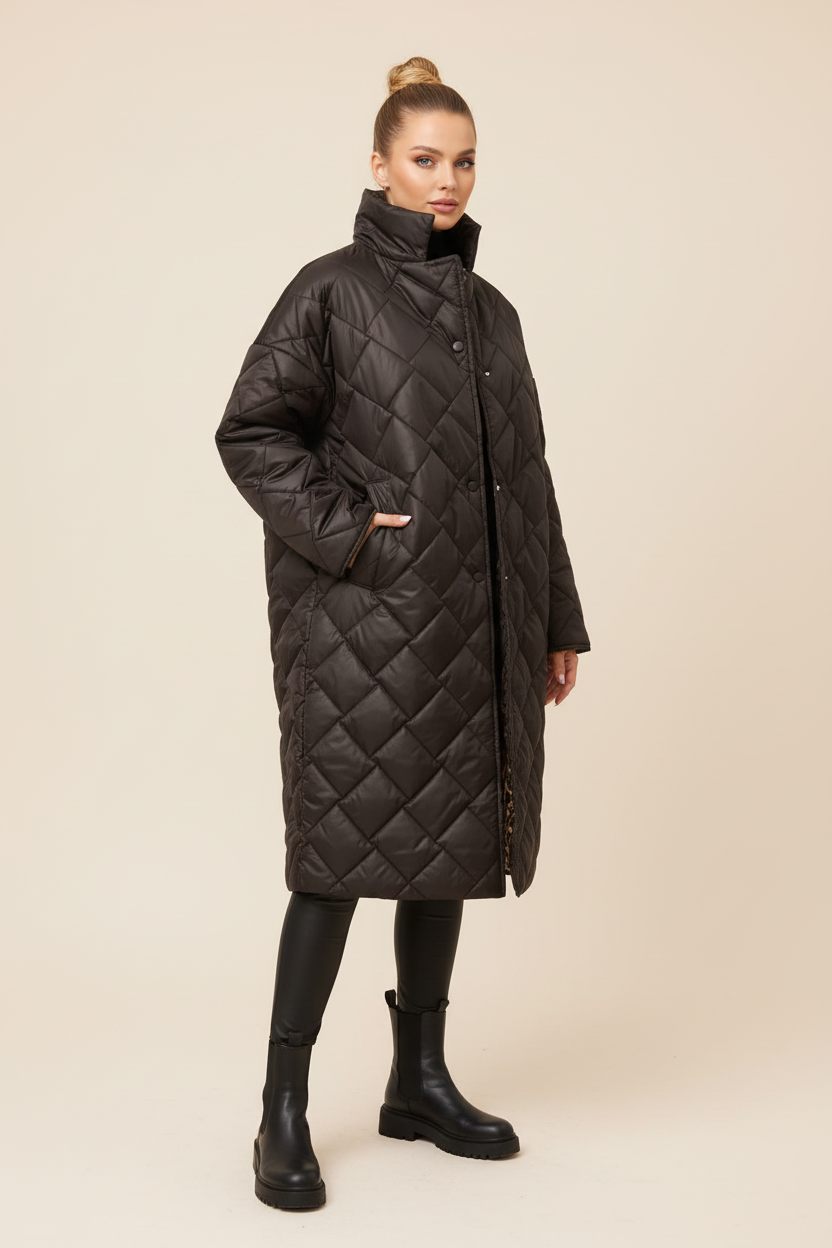 Kendal - Quilted Mid Coat – detail view