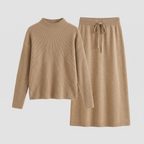 Kerensa | Ribbed Knit Sweater and Skirt Set – product view