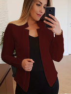 Kirsten Notch Collar Open Blazer – back view