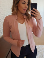 Kirsten Notch Collar Open Blazer – detail view