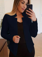 Kirsten Notch Collar Open Blazer – side view