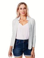 Kirsten Notch Collar Open Blazer – detail view