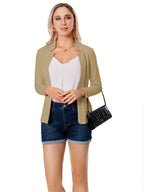 Kirsten Notch Collar Open Blazer – close-up