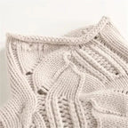 Lara Chunky Cable-Knit Turtleneck Sweater by Vera Noir – styled view