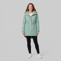 Lara Women's Water-Repellent Parka – green, front view