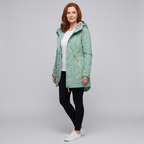 Lara Women's Water-Repellent Parka – green, side view