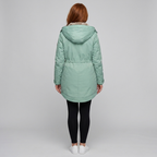 Lara Women's Water-Repellent Parka – green, back view
