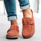 Laurentia | Low Heel Buckle Loafers – front view