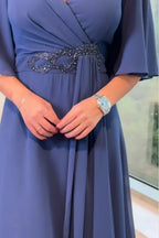Lavyra Butterfly Sleeve Maxi Dress – styled view