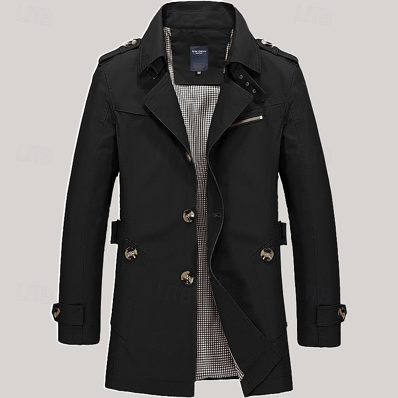 Lennart Single-Breasted Trench Coat – styled view