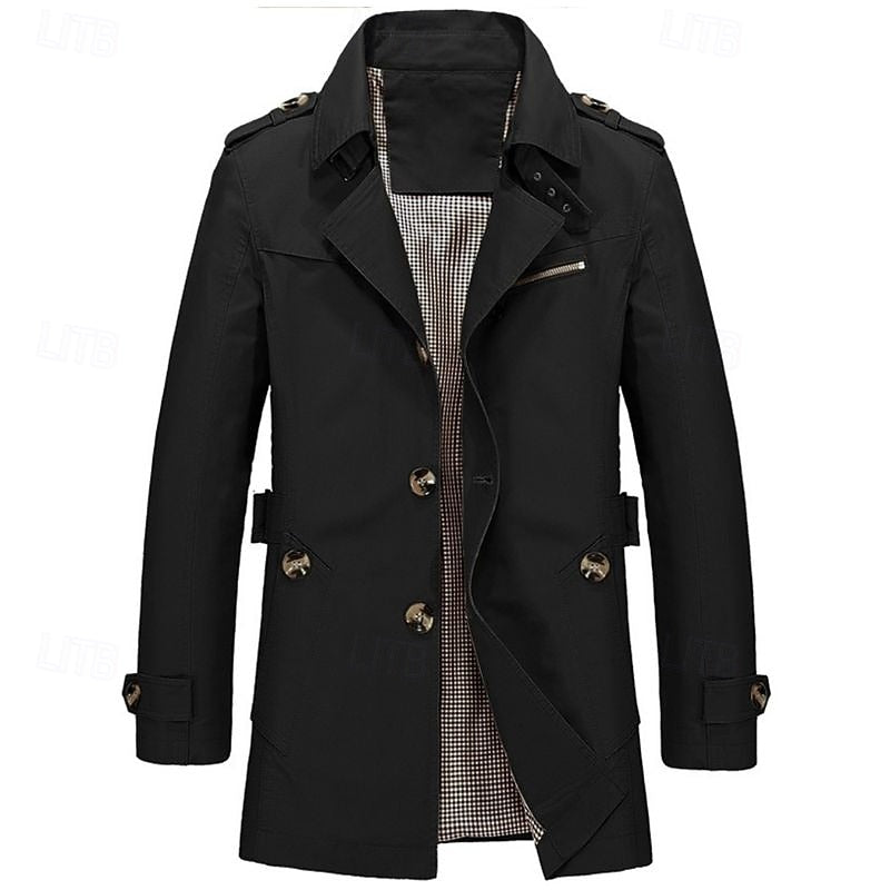 Lennart Single-Breasted Trench Coat – close-up