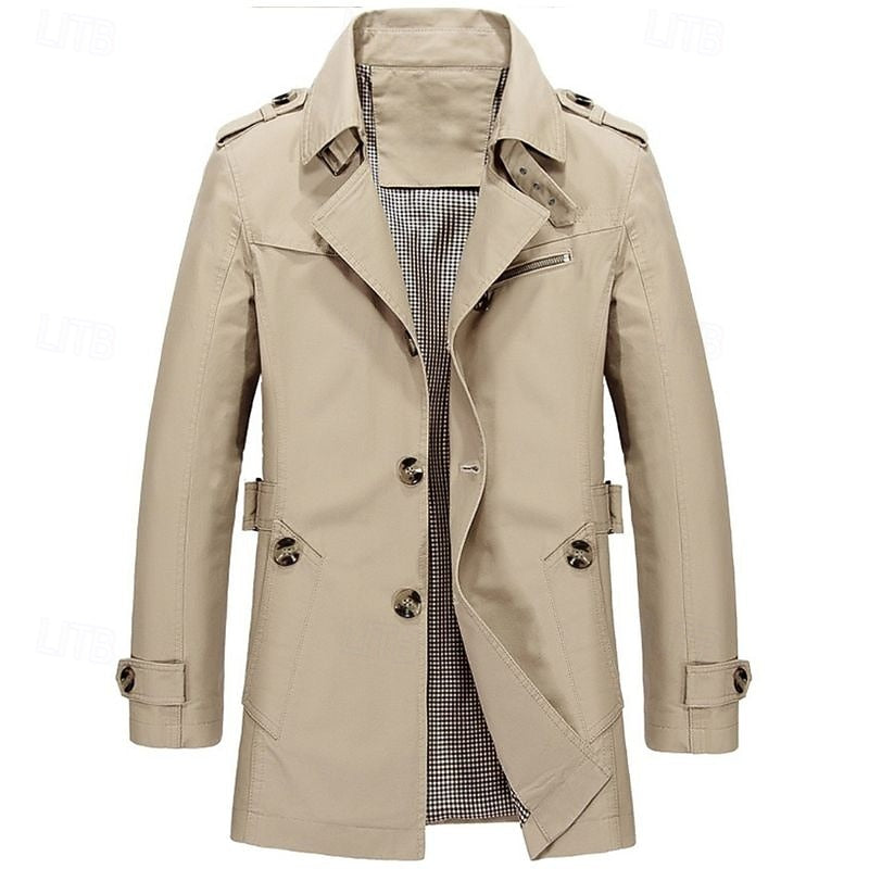 Lennart Single-Breasted Trench Coat – detail view