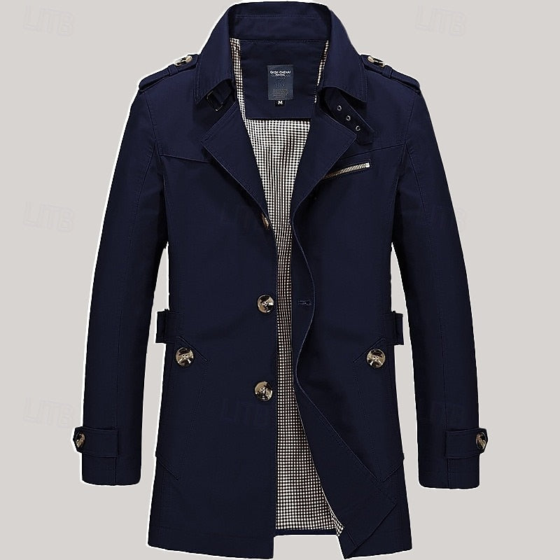 Lennart Single-Breasted Trench Coat – close-up