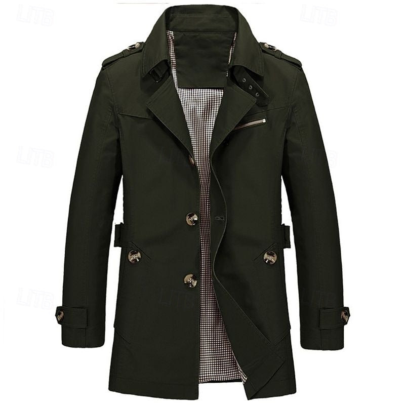 Lennart Single-Breasted Trench Coat – detail view