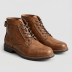 Liam Leather Lace Boots – front view