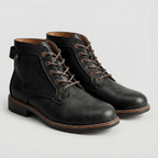 Liam Leather Lace Boots – back view