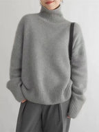 Lin Soft Turtleneck Sweater by Vera Noir – front view