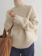 Lin Soft Turtleneck Sweater by Vera Noir – back view