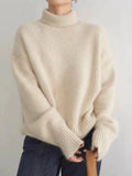Lin Soft Turtleneck Sweater by Vera Noir – styled view