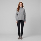 Liora Cashmere-Blend Turtleneck Sweater in gray – front view
