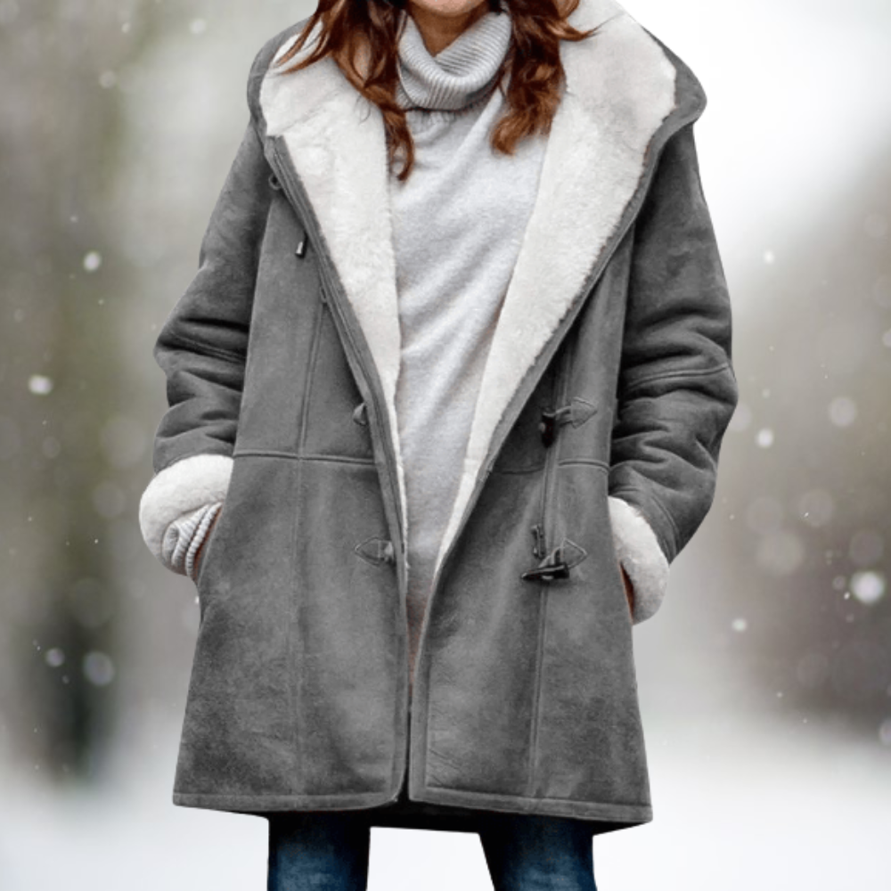 Liz Cozy Sherpa Winter Coat – back view