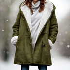 Liz Cozy Sherpa Winter Coat – styled view