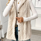 Lorenna | Cozy Hooded Sleeveless Vest – front view