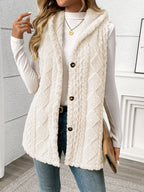 Lorenna | Cozy Hooded Sleeveless Vest – front view