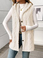 Lorenna | Cozy Hooded Sleeveless Vest – front view