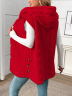 Lorenna | Cozy Hooded Sleeveless Vest – back view