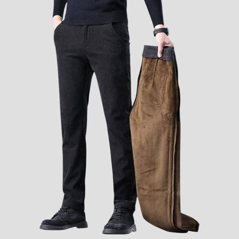Luke Corduroy Fleece Trousers – fabric detail