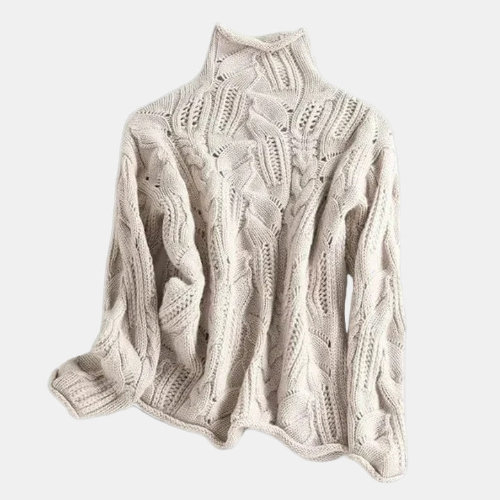 Maeve Elegant Knit Sweater – front view