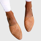 Maevis | Woven Pointed-Toe Flats – front view