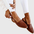 Maevis | Woven Pointed-Toe Flats – styled view