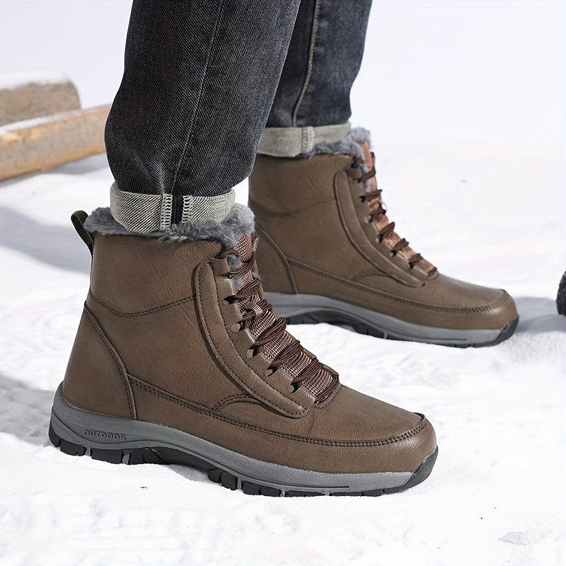 Magnus | Plush-Lined Winter Hiking Boots – styled view