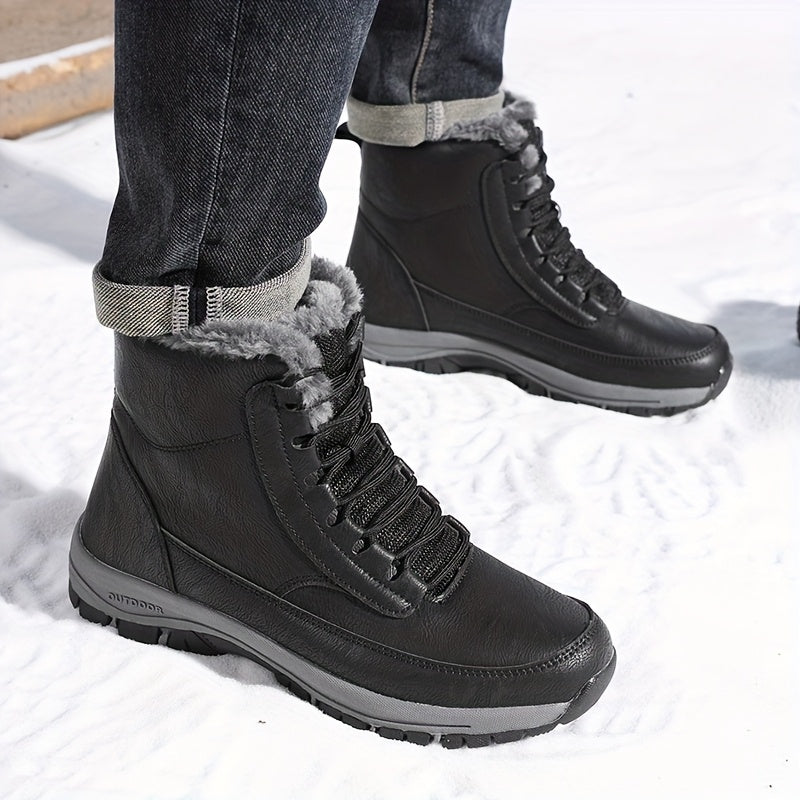 Magnus | Plush-Lined Winter Hiking Boots – styled view