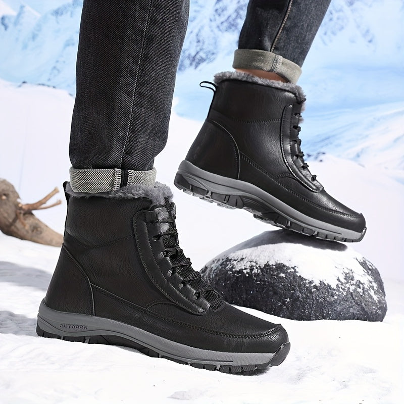 Magnus | Plush-Lined Winter Hiking Boots – side view