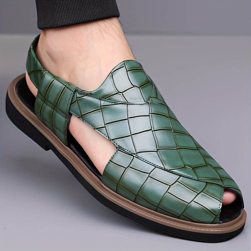 Malcolm Woven-Style Comfort Sandals – front view