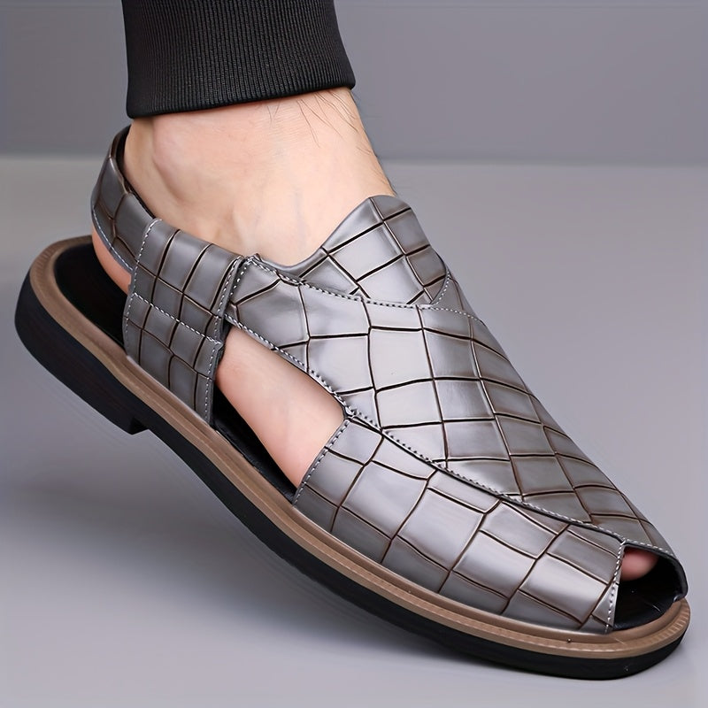 Malcolm Woven-Style Comfort Sandals – styled view