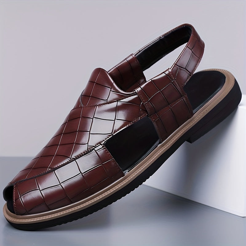 Malcolm Woven-Style Comfort Sandals – front view