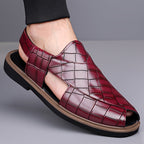 Malcolm Woven-Style Comfort Sandals – styled view