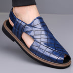 Malcolm Woven-Style Comfort Sandals – close-up